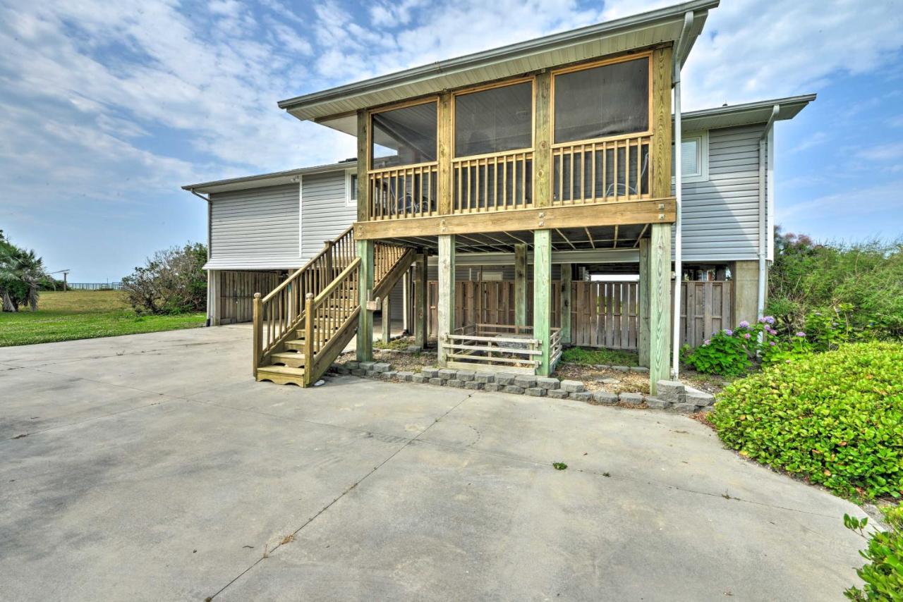 Waterfront Harkers Island Home Sunset View And Dock Exterior foto