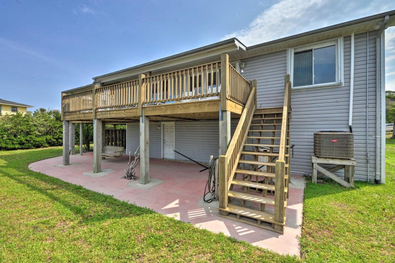 Waterfront Harkers Island Home Sunset View And Dock Exterior foto